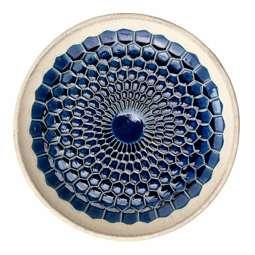 Blue Tile Ceramic Birdbath | Plow & Hearth