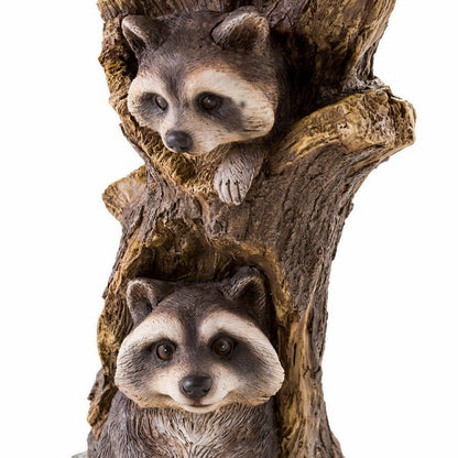 Resin Raccoon Birdbath | Plow & Hearth