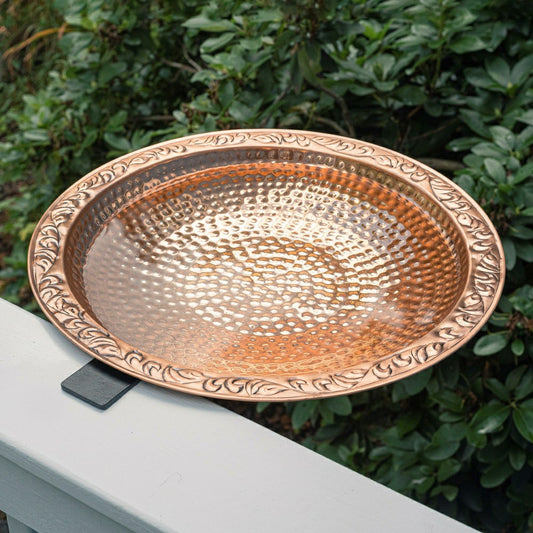 Large Deck Mounted Copper Birdbath | Plow & Hearth