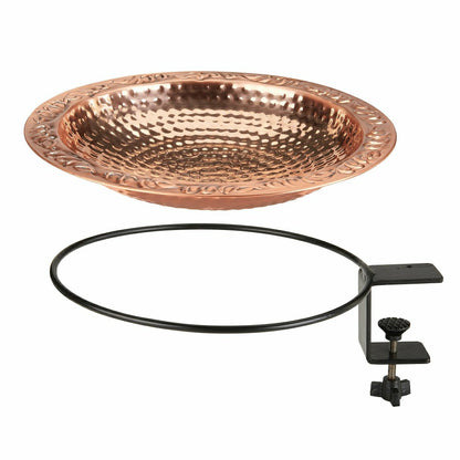 Large Deck Mounted Copper Birdbath | Plow & Hearth