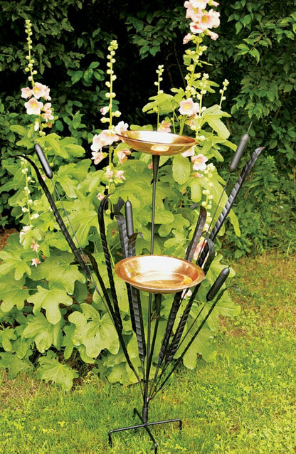 Double Cattail Birdbath | Plow & Hearth