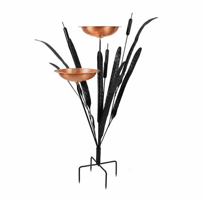 Double Cattail Birdbath | Plow & Hearth