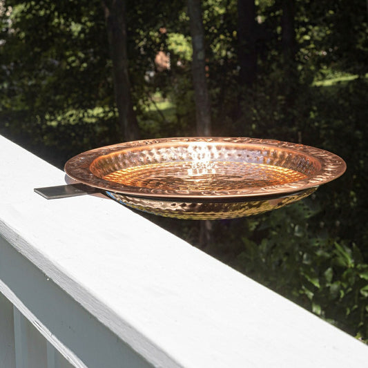 Small Deck Mounted Copper Birdbath | Plow & Hearth