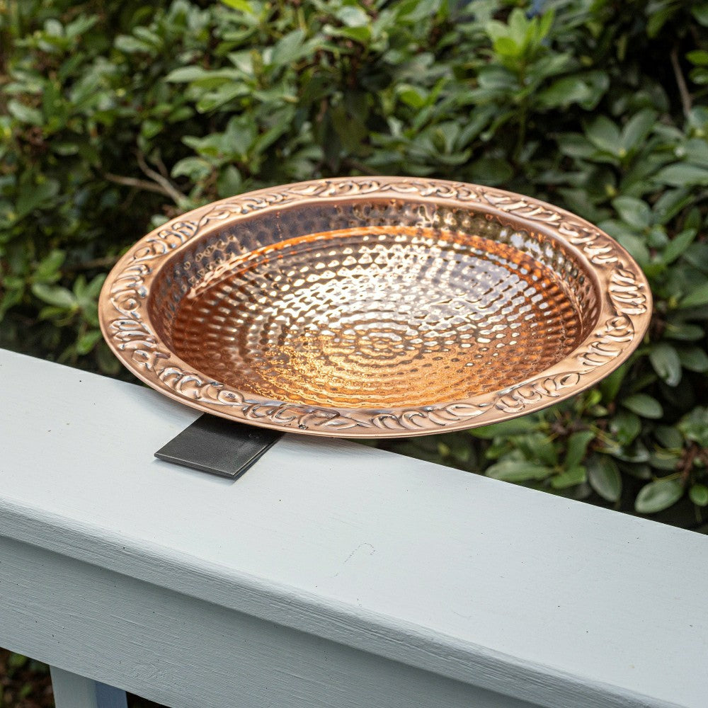 Small Deck Mounted Copper Birdbath | Plow & Hearth