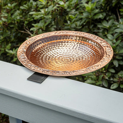 Small Deck Mounted Copper Birdbath | Plow & Hearth