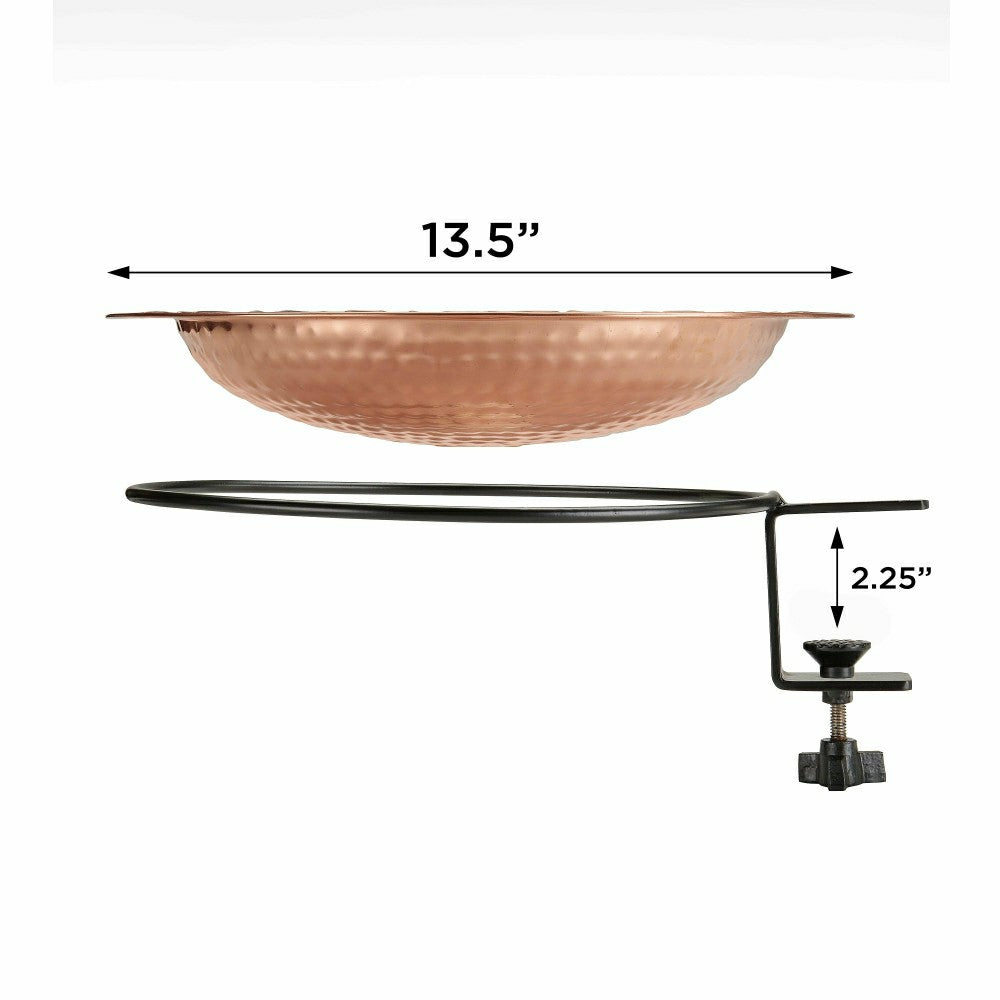 Small Deck Mounted Copper Birdbath | Plow & Hearth