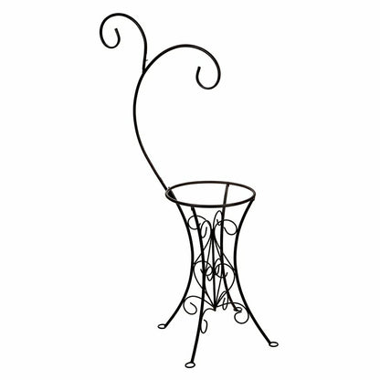 Metal Birdbath Stand with Dual Shepard’s Hooks | Plow & Hearth