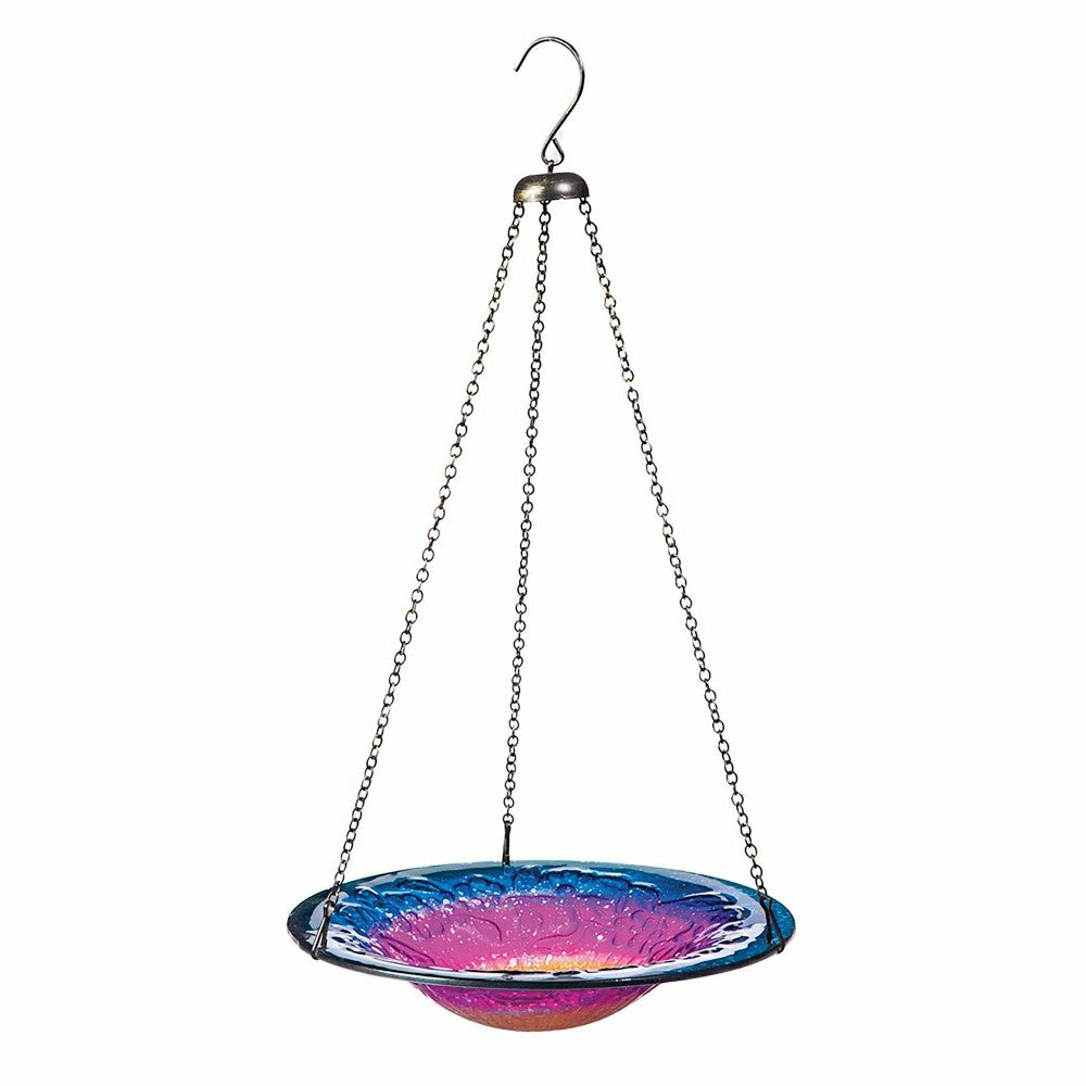 Hanging Sunrise Glass Bird Bath | Plow & Hearth
