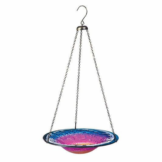 Hanging Sunrise Glass Bird Bath | Plow & Hearth