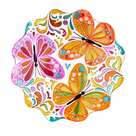 Butterfly Sculpted Glass Birdbath Basin | Plow & Hearth