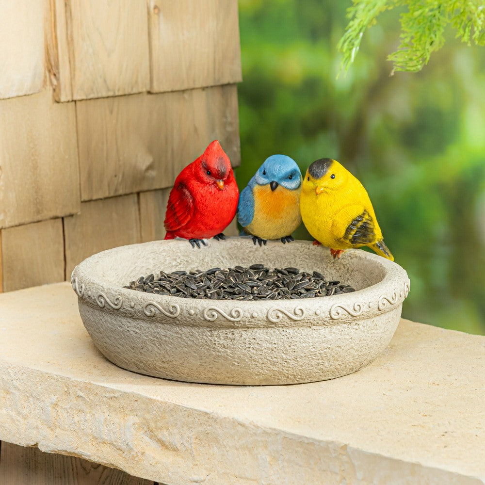 Trio Birds Resin Birdbath | Plow & Hearth