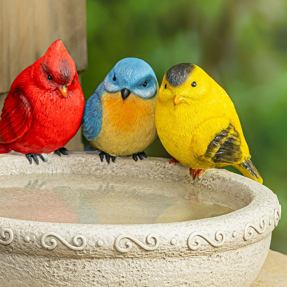 Trio Birds Resin Birdbath | Plow & Hearth