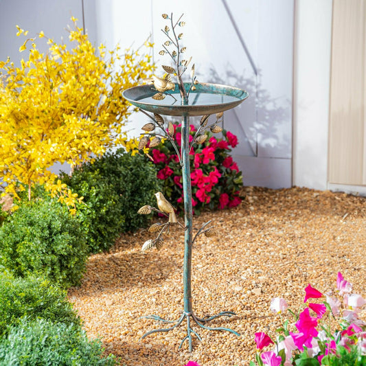Recycled Metal Sapling Birdbath | Plow & Hearth