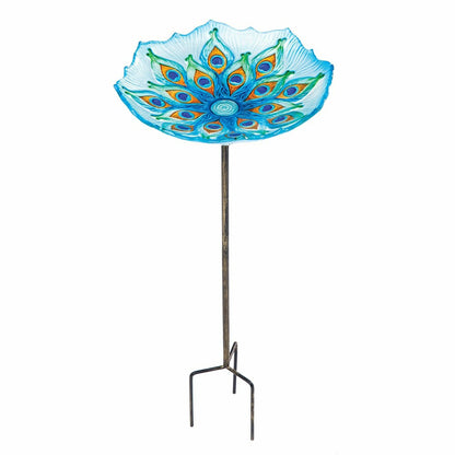 Bird Bath on Stake, Peacock | Plow & Hearth