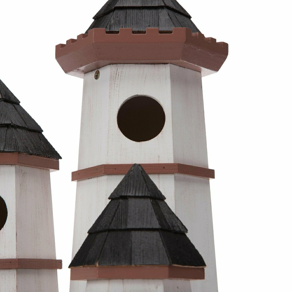 Three Tower Castle Birdhouse with Dragon Weathervane | Plow & Hearth