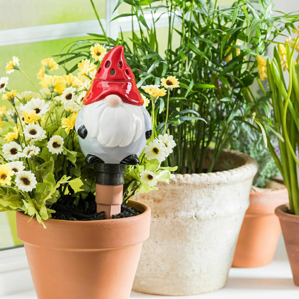 Whimsical Ceramic Fruit Fly/Gnat Trap with Watering Globe | Plow & Hearth