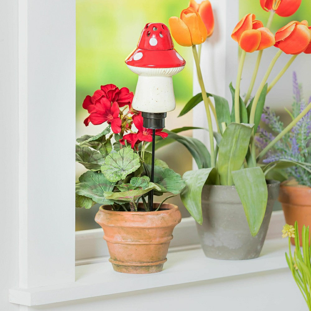 Whimsical Ceramic Fruit Fly/Gnat Trap with Watering Globe | Plow & Hearth