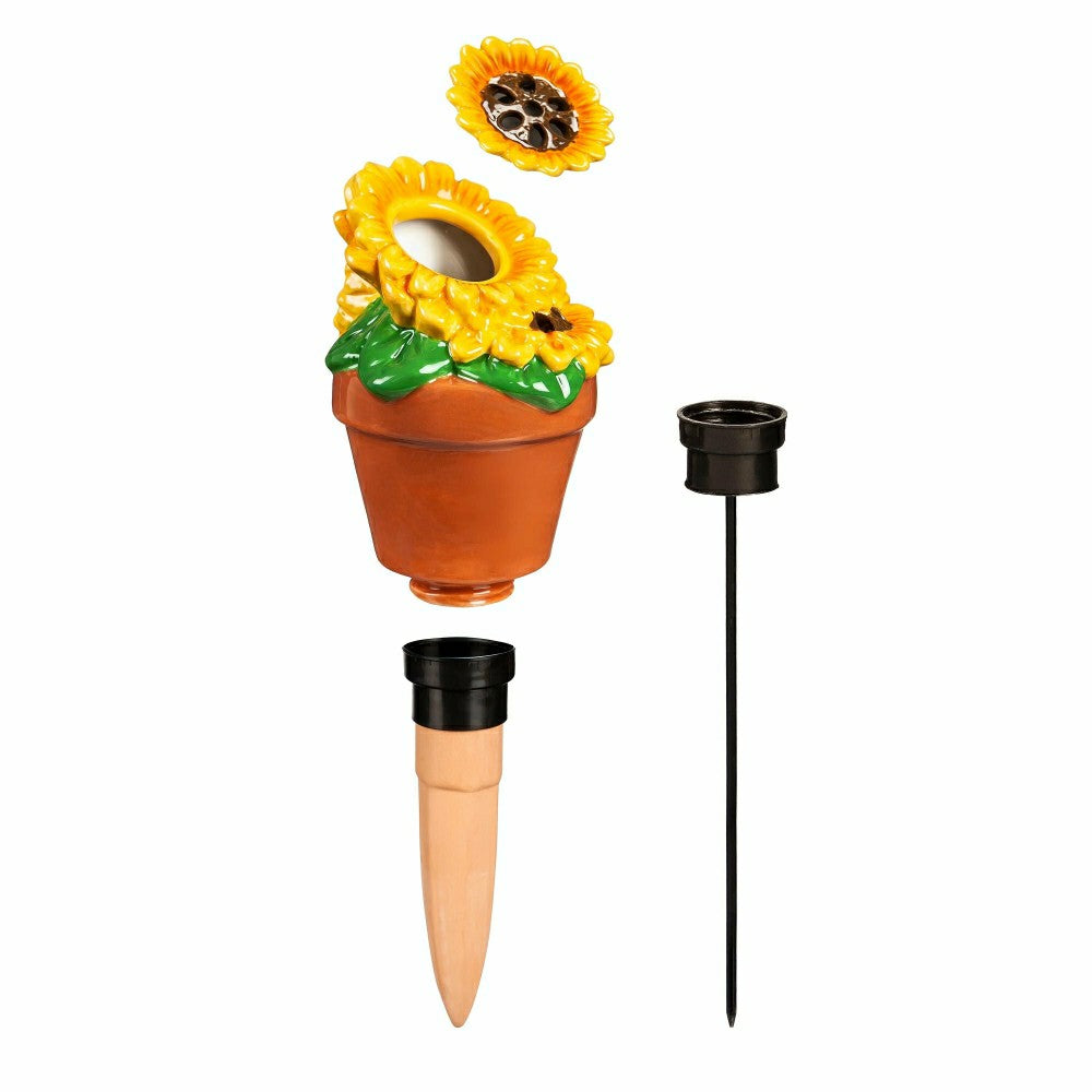 Whimsical Ceramic Fruit Fly/Gnat Trap with Watering Globe | Plow & Hearth