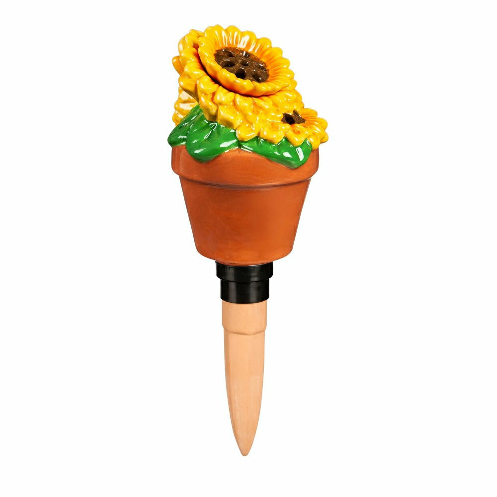 Whimsical Ceramic Fruit Fly/Gnat Trap with Watering Globe | Plow & Hearth