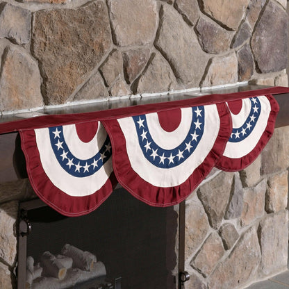 Classic American Flag Fireplace Mantel Bunting | Plow & Hearth