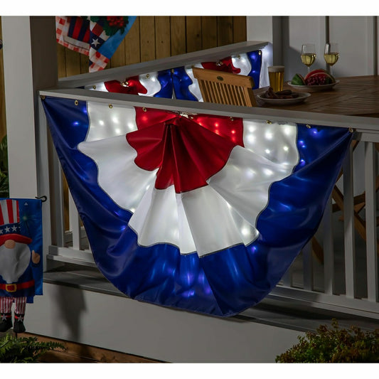 Patriotic Lit Bunting Kit, Large | Plow & Hearth