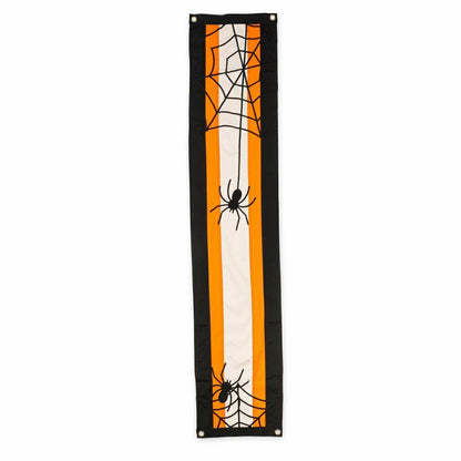 Halloween Spider Web Cotton Pillar Bunting | Plow & Hearth