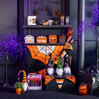 Halloween Spider Web Cotton Pennant Bunting | Plow & Hearth
