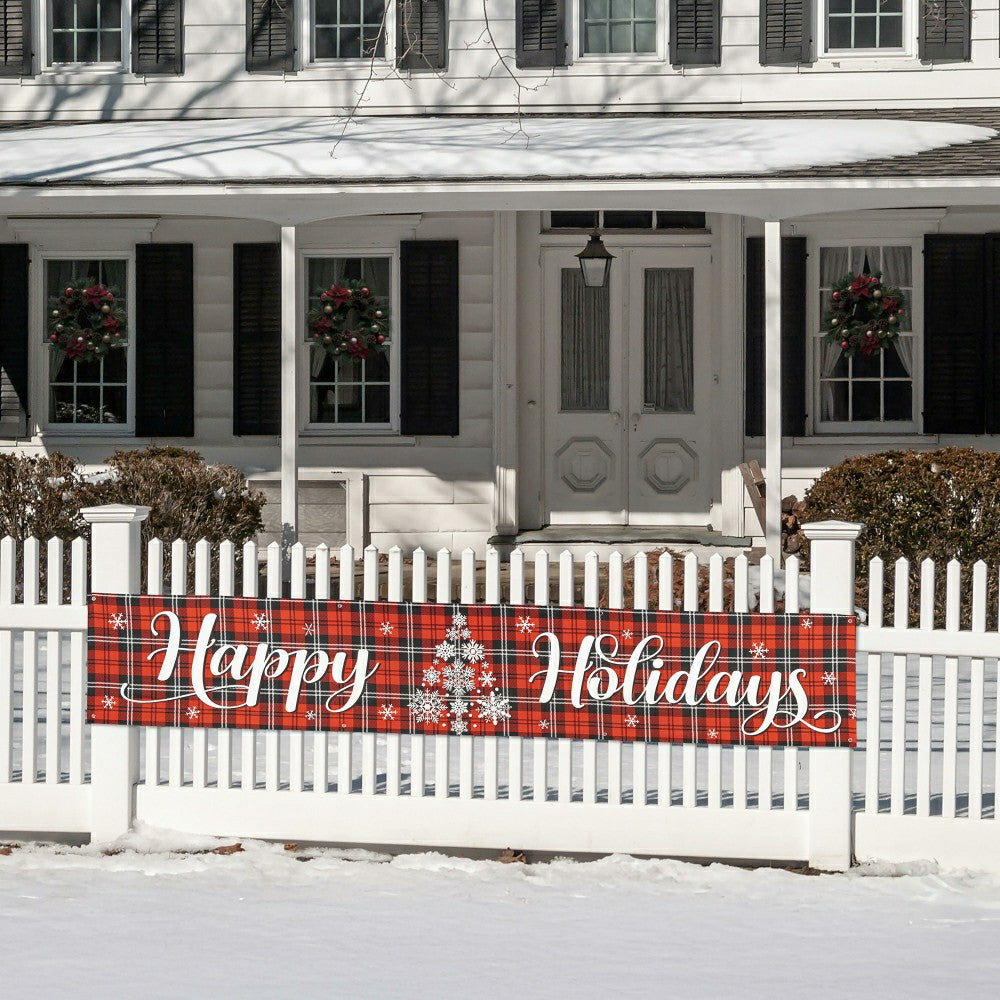 Christma Ornament Fence Banner | Plow & Hearth