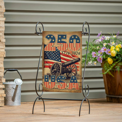250th Anniversary Cannons Burlap Garden Flag | Plow & Hearth