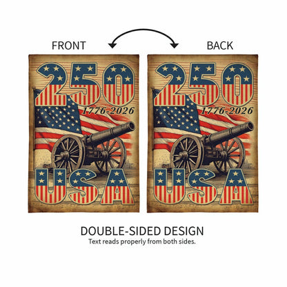 250th Anniversary Cannons Burlap Garden Flag | Plow & Hearth