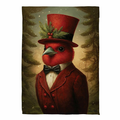 Sir Cardinal Suede Garden Flag | Plow & Hearth