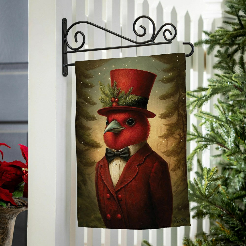Sir Cardinal Suede Garden Flag | Plow & Hearth