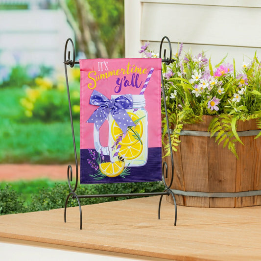 Lavender Lemonade Applique Garden Flag | Plow & Hearth