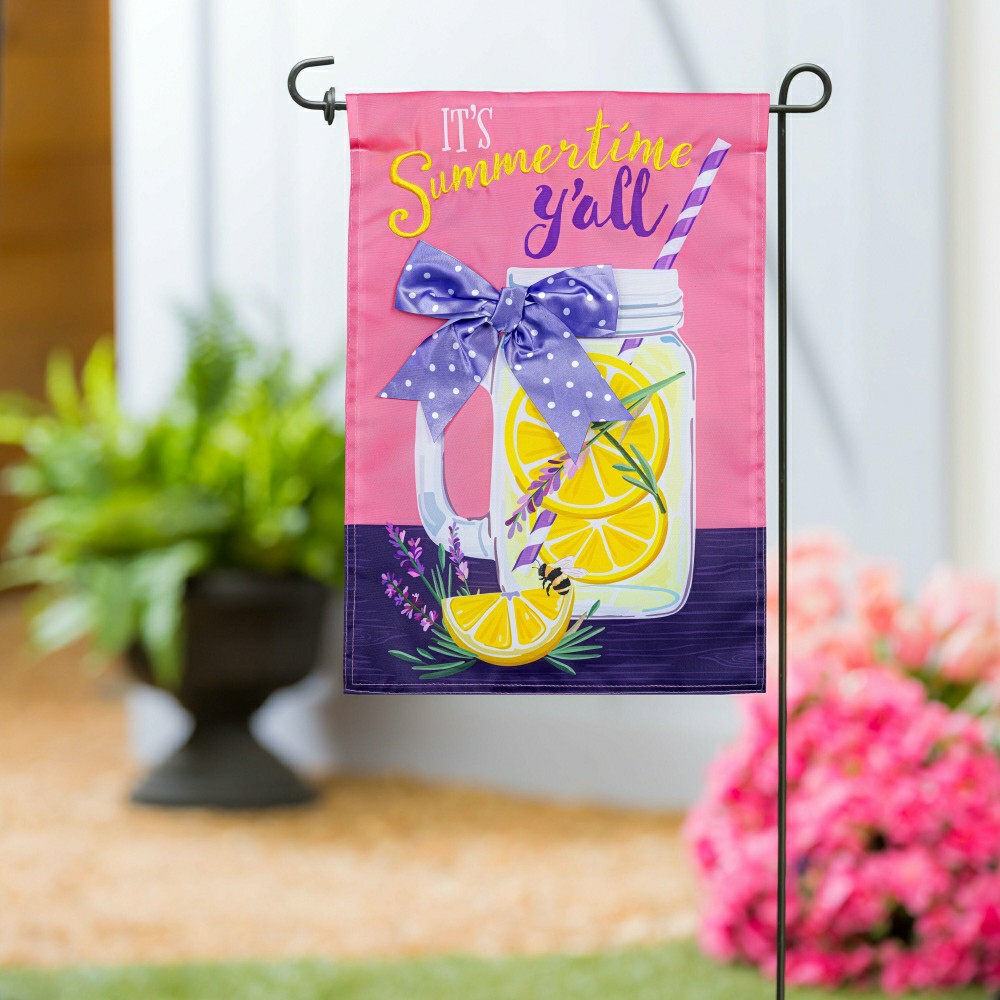 Lavender Lemonade Applique Garden Flag | Plow & Hearth