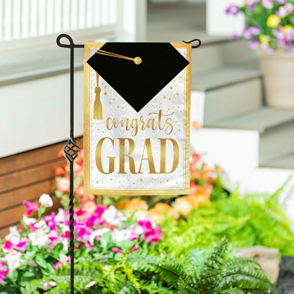 Graduation Moire Garden Flag | Plow & Hearth