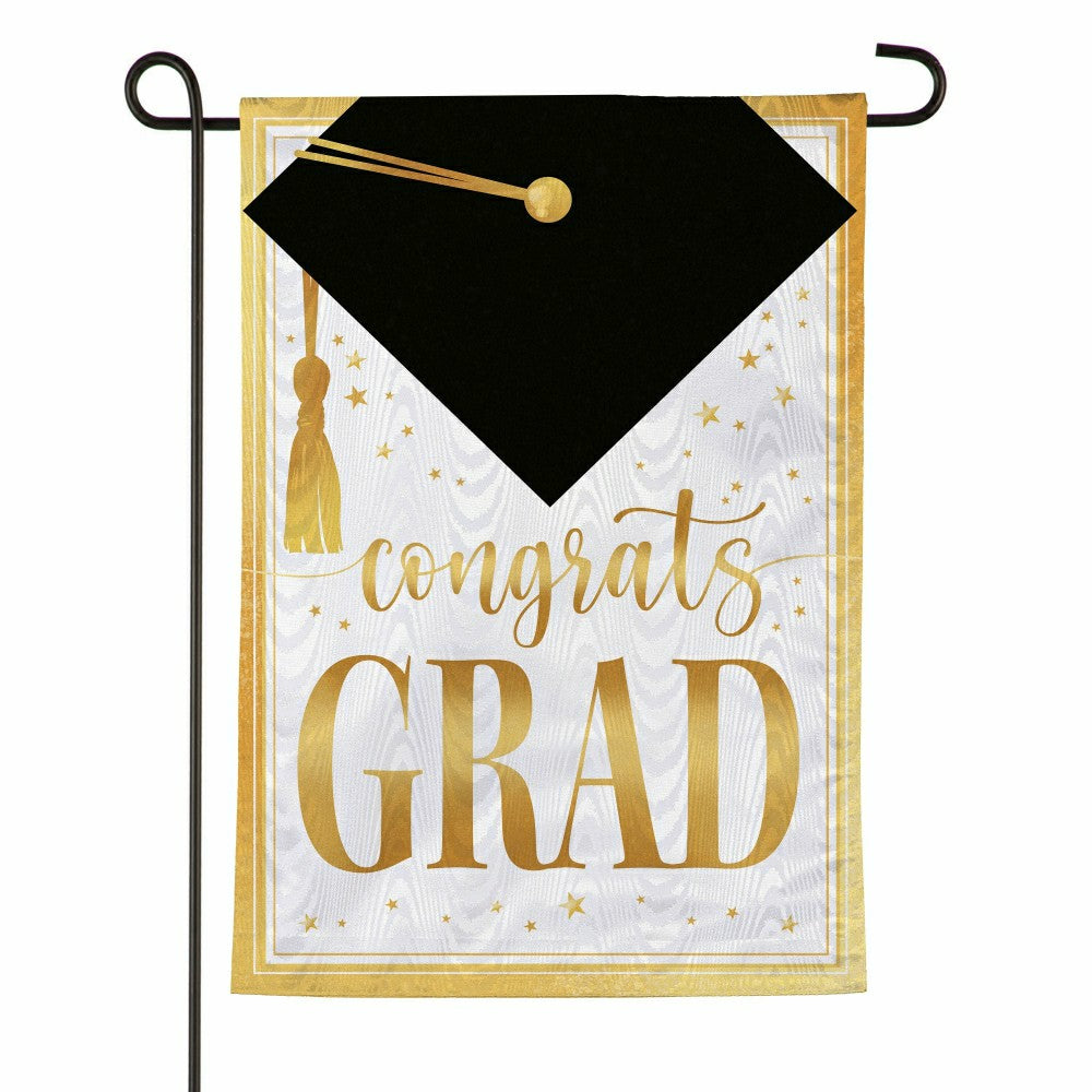 Graduation Moire Garden Flag | Plow & Hearth