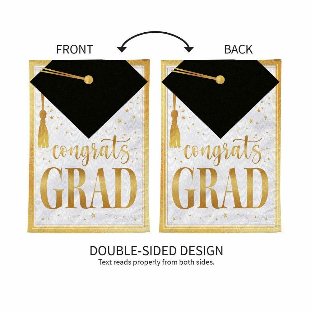 Graduation Moire Garden Flag | Plow & Hearth