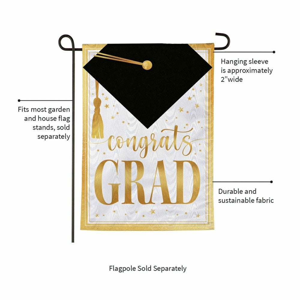 Graduation Moire Garden Flag | Plow & Hearth