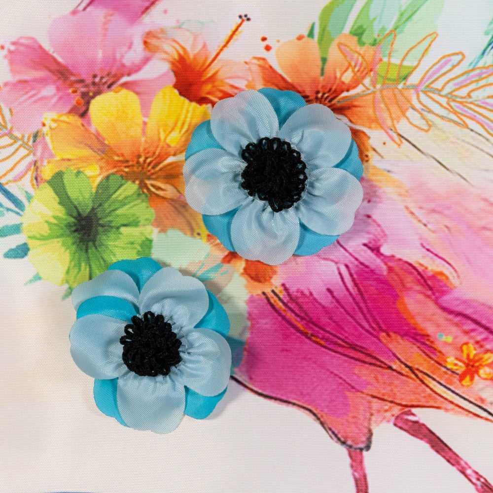 Palm Beach Floral Flamingo Applique Garden Flag | Plow & Hearth