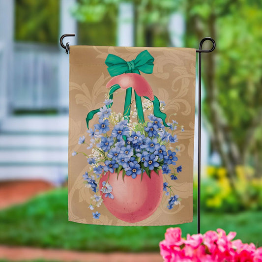 Floral Easter Egg Suede Garden Flag | Plow & Hearth