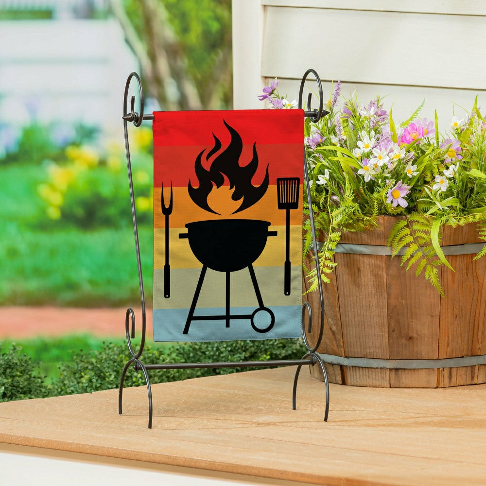 Gradient Grill Burlap Garden Flag | Plow & Hearth