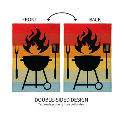 Gradient Grill Burlap Garden Flag | Plow & Hearth