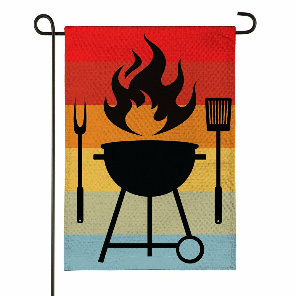 Gradient Grill Burlap Garden Flag | Plow & Hearth