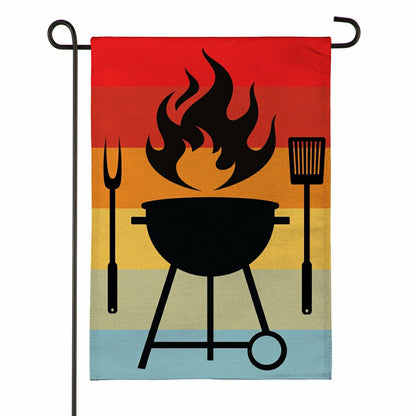 Gradient Grill Burlap Garden Flag | Plow & Hearth