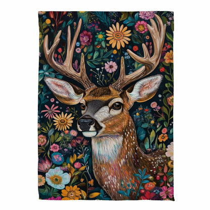 Forever Blooming Deer Suede Garden Flag | Plow & Hearth