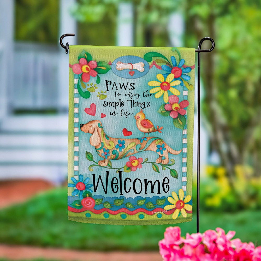 Dog Life Suede Garden Flag | Plow & Hearth