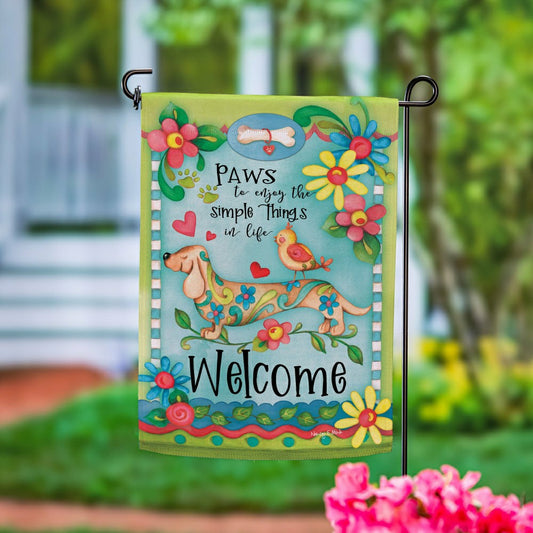 Dog Life Suede Garden Flag | Plow & Hearth