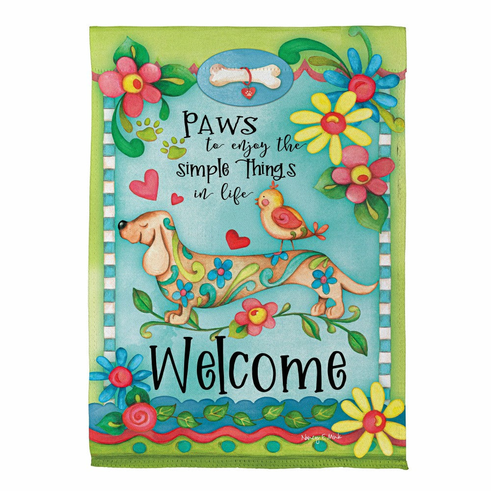 Dog Life Suede Garden Flag | Plow & Hearth