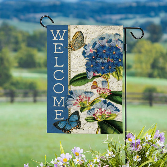 Floral Horse Welcome Moire House Flag | Plow & Hearth