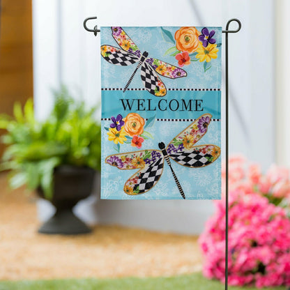 Mack Childs Dragonfly Applique Garden Flag | Plow & Hearth